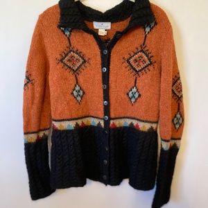 Peruvian Connection 100% Alpaca Cardigan Sweater